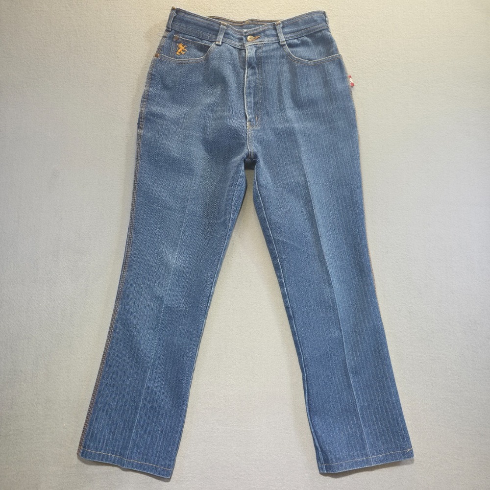 Braxton Women's Denim Striped‎ Stretch Blue Jeans Size 16- 27 in Inseam